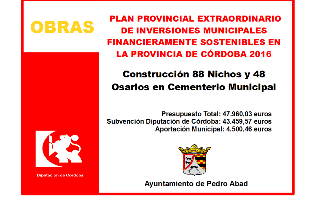 Plan Provincial Extraordinario Inversiones Financieramente Sostenibles 2016 1