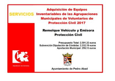 Adquisición de Equipos Inventariables de las Agrupaciones Protección Civil 2017 1