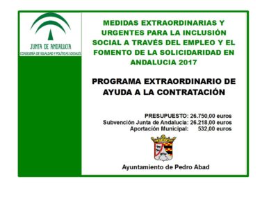 Programa Extraordinario De Ayuda A la Contratación 2017 1