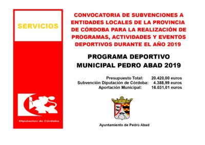 Prorama Deportivo Pedro Abad 2019 1