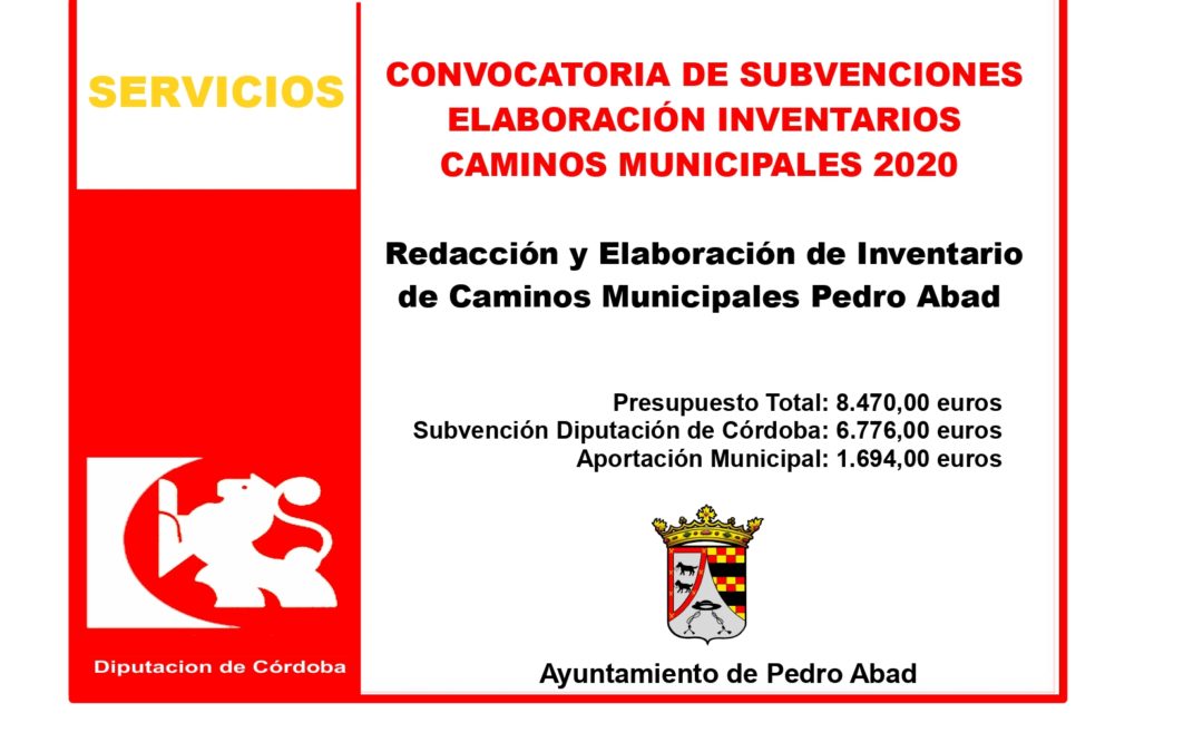Subvención Elaboración Inventario Caminos 2020 1