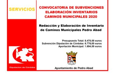 Subvención Elaboración Inventario Caminos 2020