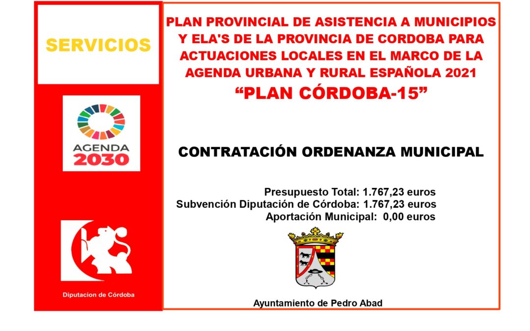 Subvención Plan Córdoba15_Contratación Ordenanza Municipal