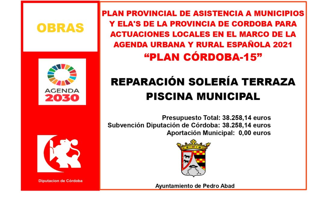 Subvención Plan Córdoba15_Obra Terraza Piscina
