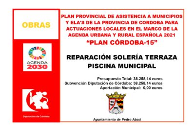 Subvención Plan Córdoba15_Obra Terraza Piscina
