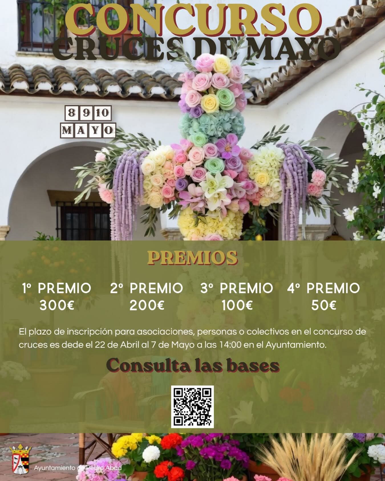 El Ayuntamiento de Pedro Abad convoca el Concurso de Cruces de Mayo con premios de hasta 300 euros